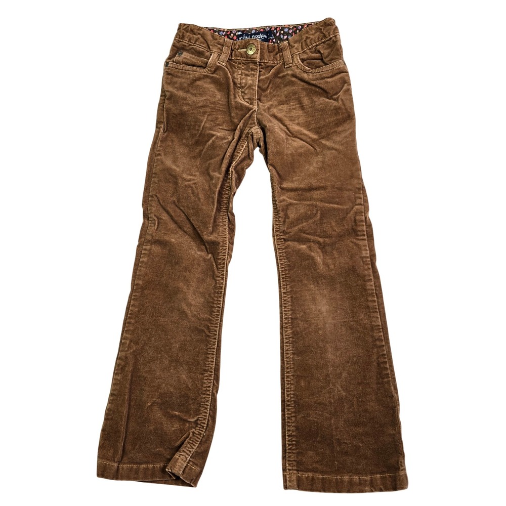 Mini Boden Corduroy Pants Girls 8Y‎ Brown Adjustable Waist Straight Leg Retro
